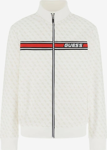Giacca di felpa sportiva di GUESS in bianco: frontale