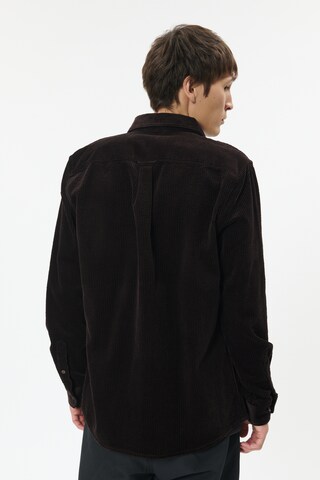 Matinique Comfort fit Button Up Shirt 'MABrize N 73' in Brown