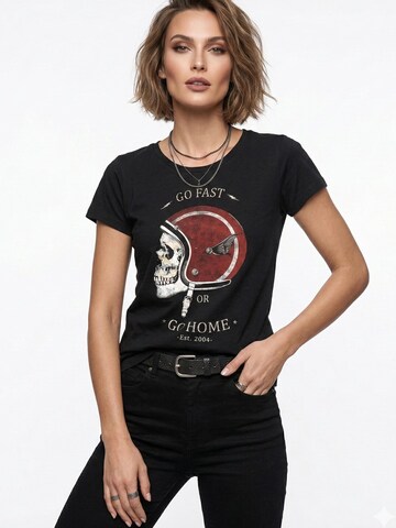 MAKAYA Shirt 'Go Fast' in Black: front