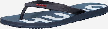 HUGO T-Bar Sandals 'Dave' in Blue: front