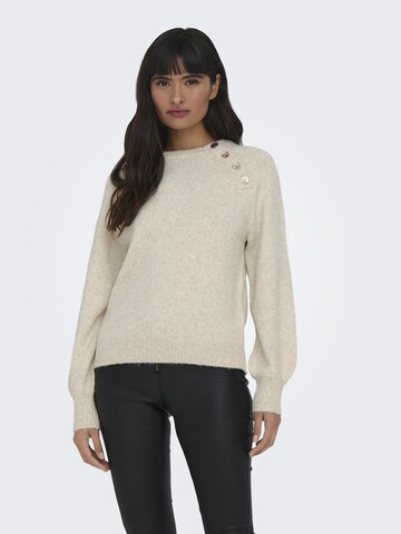 ONLY Sweater 'Emma' in Beige: front