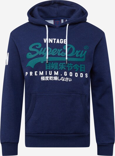 Superdry Sweatshirt in navy / petrol / weiß, Produktansicht
