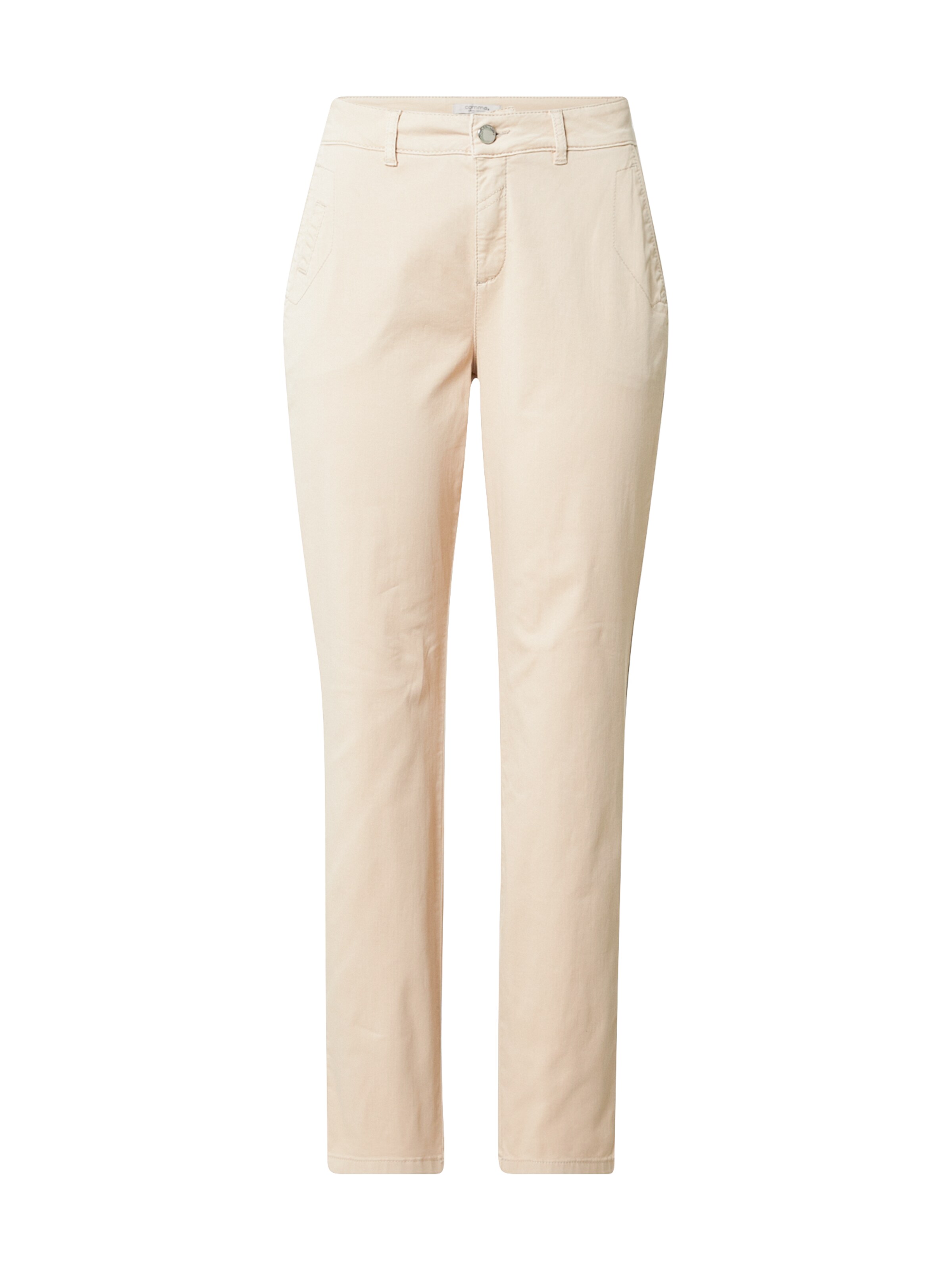 comma casual identity regular Παντελόνι τσίνο σε μπεζ: μπροστά