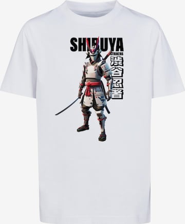 Mister Tee Shirt 'Shibuya Warrior' in Wit: voorkant
