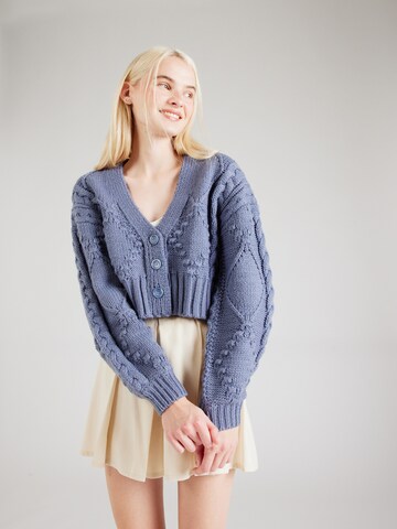florence by mills exclusive for ABOUT YOU Knit cardigan 'Candy Corn' in Blue: front