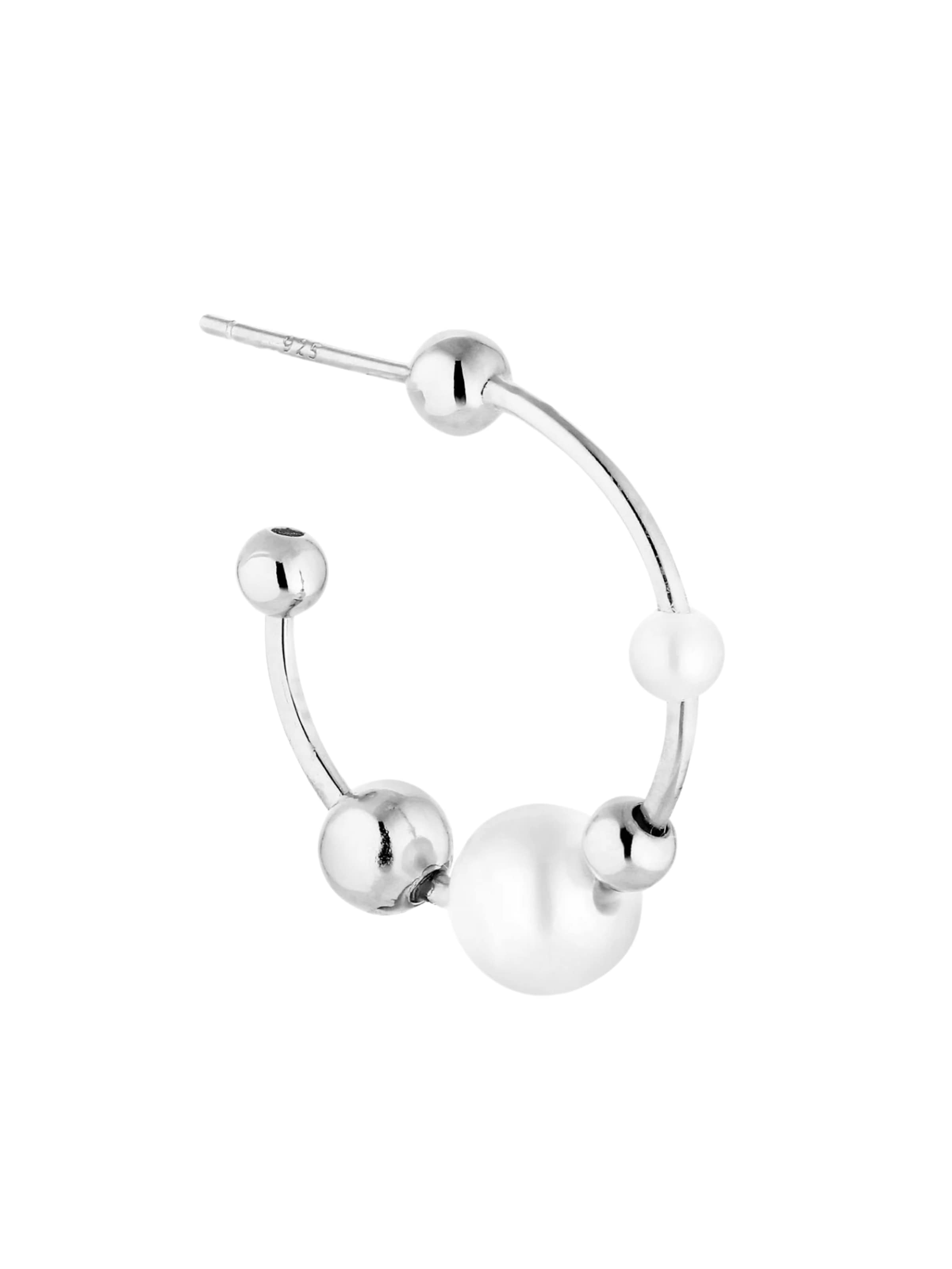 Jane Kønig Øreringe 'Atomic Pearl' i sølv