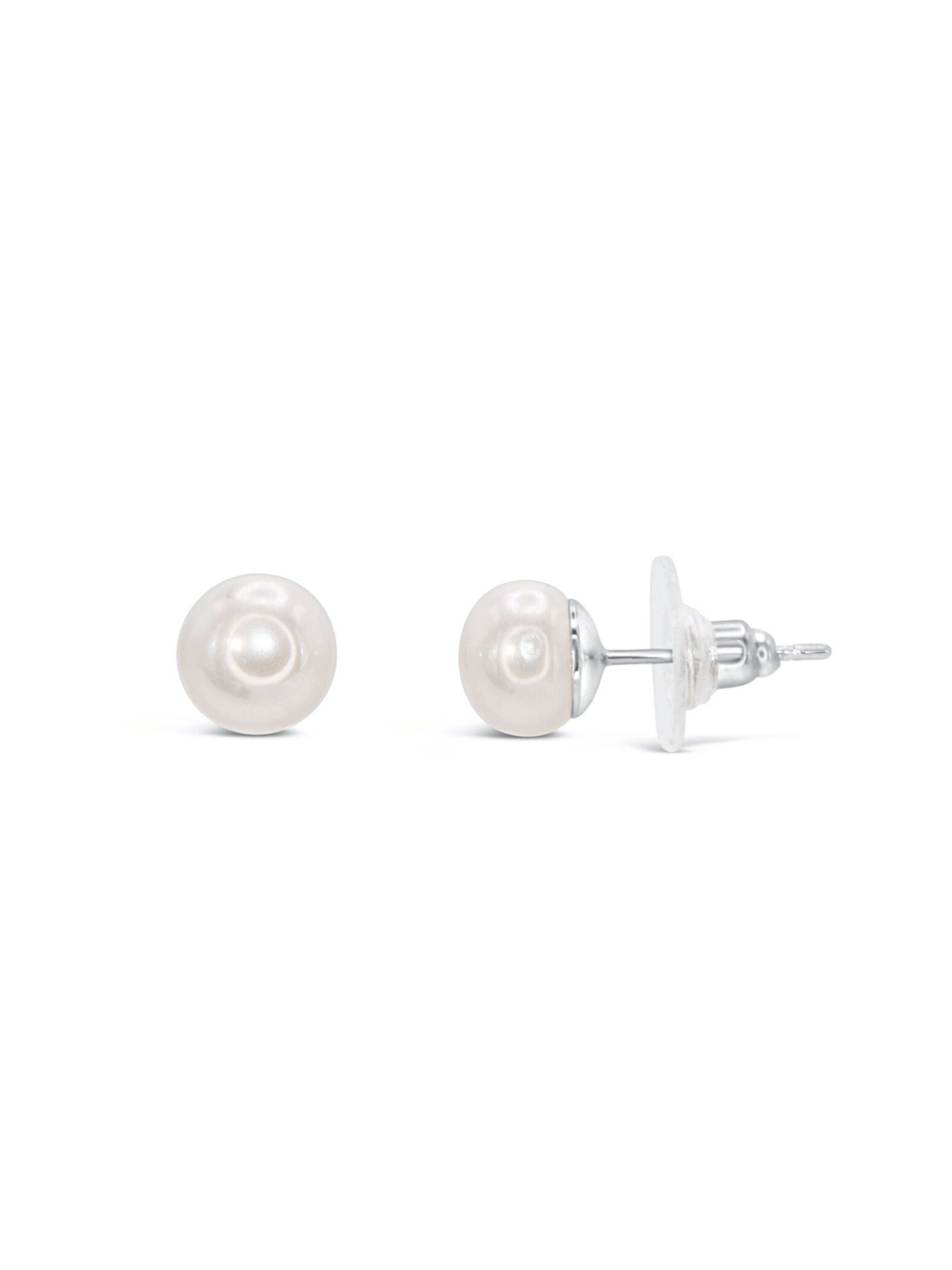 ARS-ARGENTI Ohrringe 'SHOPPING PEARLS'‌‌‌‌‌‌‌‌‌ in Weiß: Vorderseite
