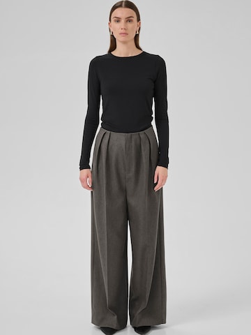 Wide Leg Pantalon à pince 'SpaceMW' My Essential Wardrobe en gris