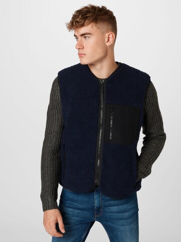 Gilet 'Vay' !Solid en bleu : devant