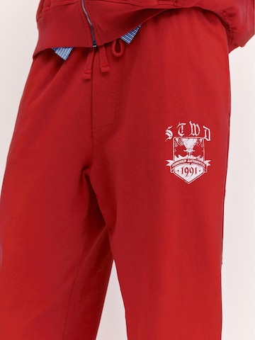 Pull&Bear Baggy Kalhoty 'VARSITY STWD' – červená