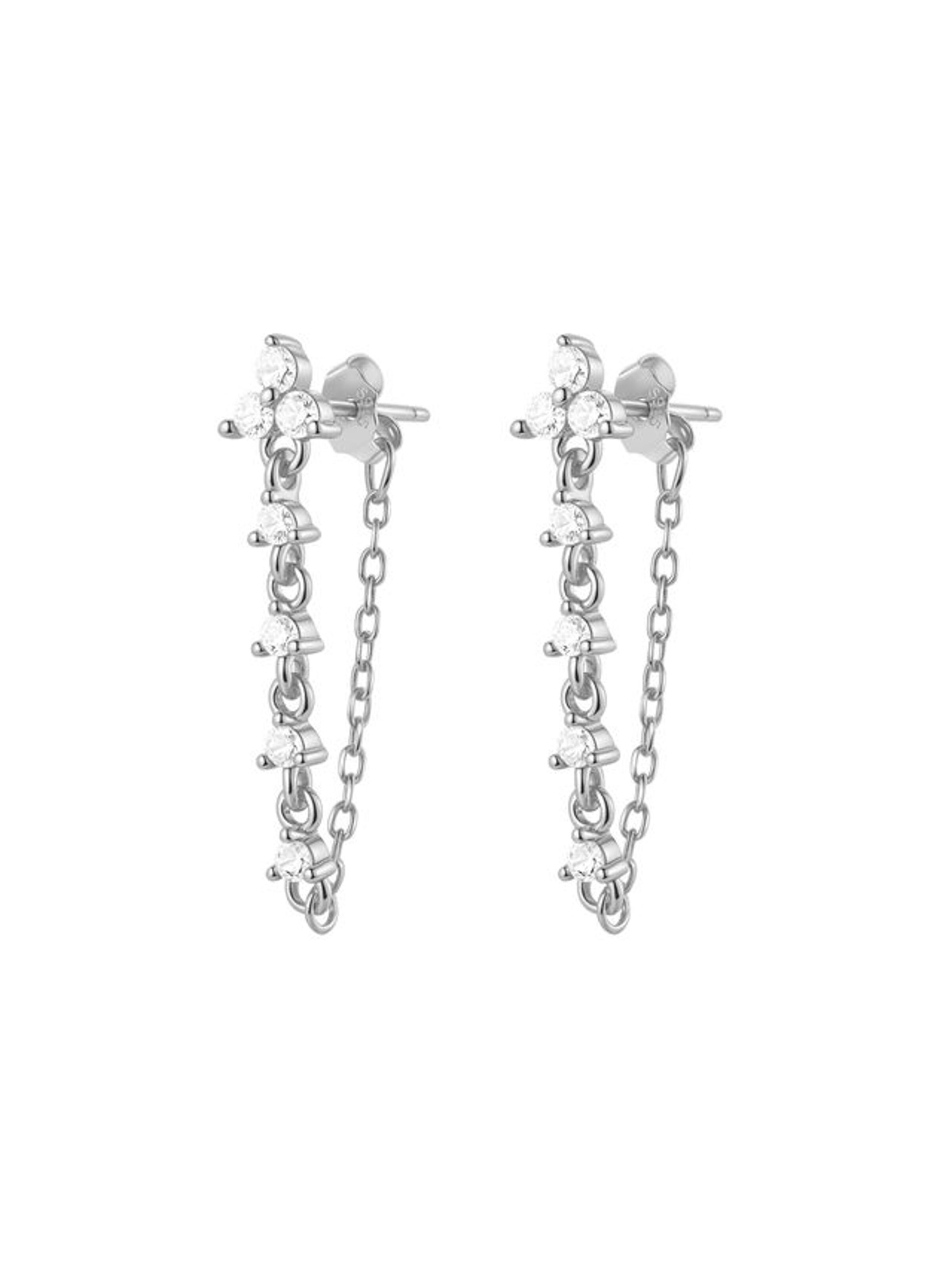 Hey Happiness - Pendientes 'Blossom' en plata: frente