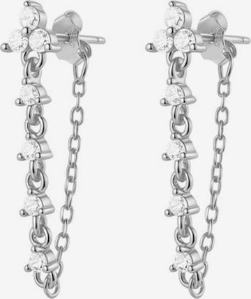 Boucles d'oreilles 'Blossom' Hey Happiness en argent : devant