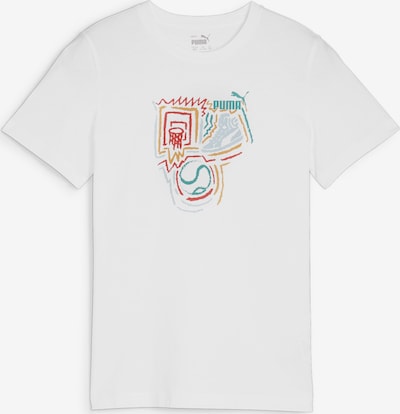 PUMA T-Shirt en sable / turquoise / rouge / blanc, Vue avec produit