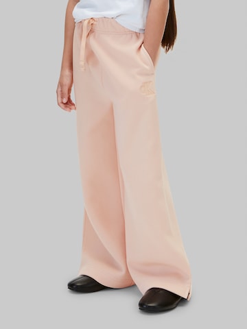 Wide Leg Pantalon Calvin Klein Jeans en orange : devant
