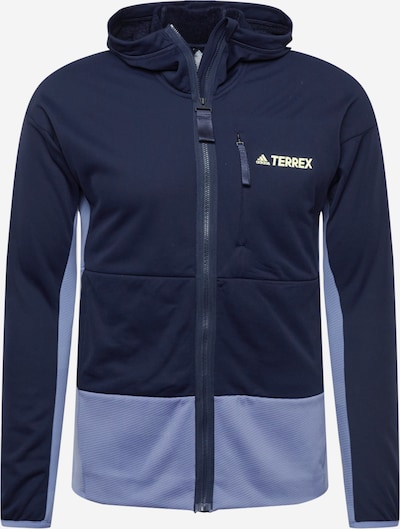 adidas Terrex Veste en polaire fonctionnelle 'Zupahike' en bleu foncé / jaune / lilas, Vue avec produit