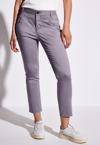 STREET ONE Slimfit Hose in Lila: Vorderseite