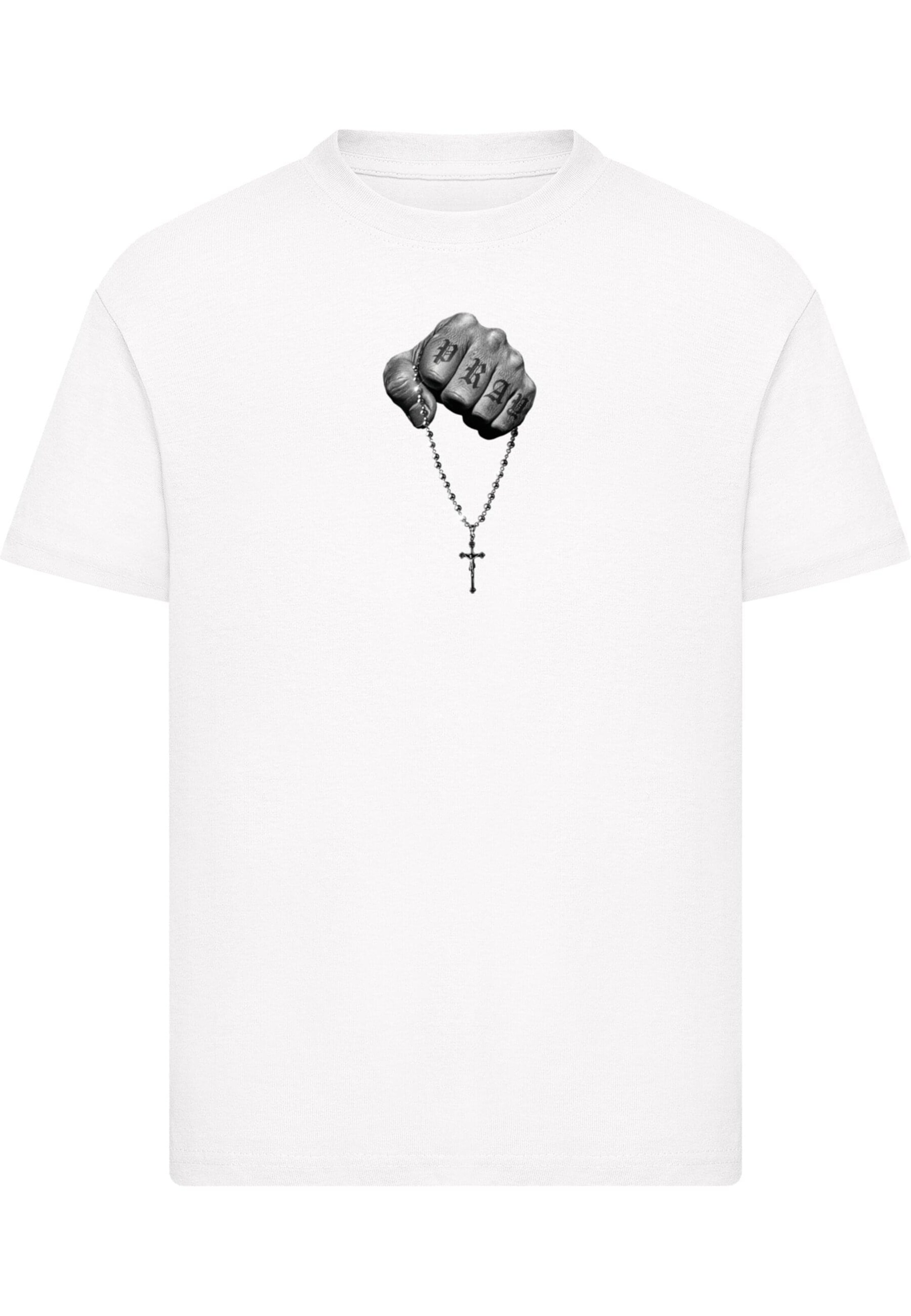Mister Tee T-shirt 'Faith Meets Strength' i vit: framsida