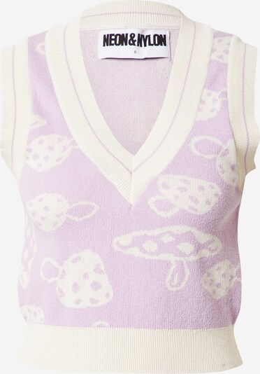 NEON & NYLON Pull-over 'KAYLEE' en beige / violet pastel, Vue avec produit