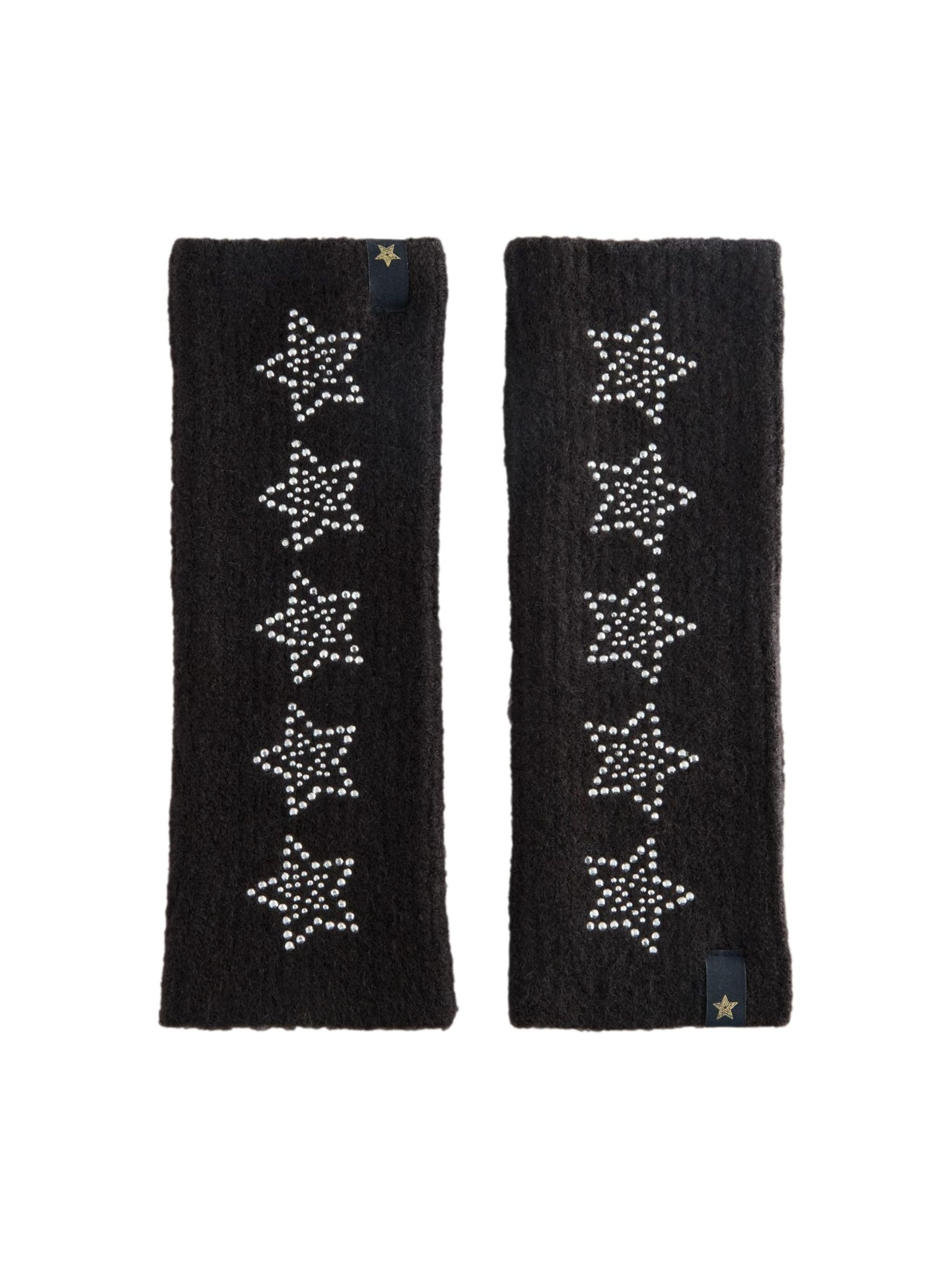 Rockett St George - Luvas sem dedos em preto: frente