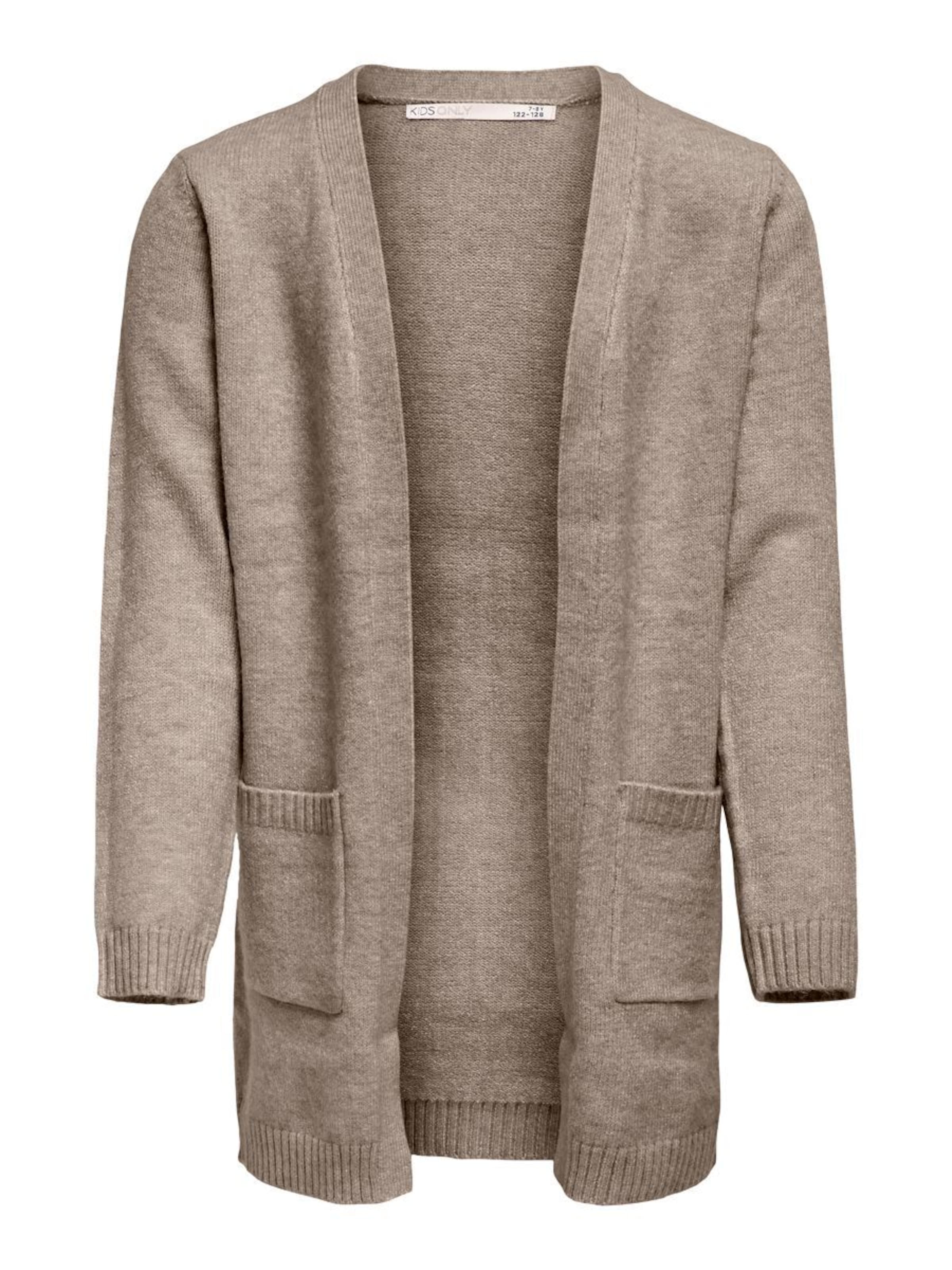 ONLY GIRLS Gebreid vest in Beige: voorkant