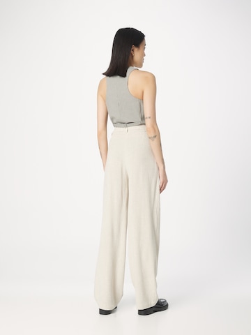 Wide Leg Pantalon à pince 'Lilah' WEEKDAY en blanc