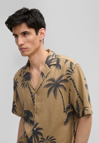 STRELLSON Comfort fit Overhemd 'Cliro' in Bruin