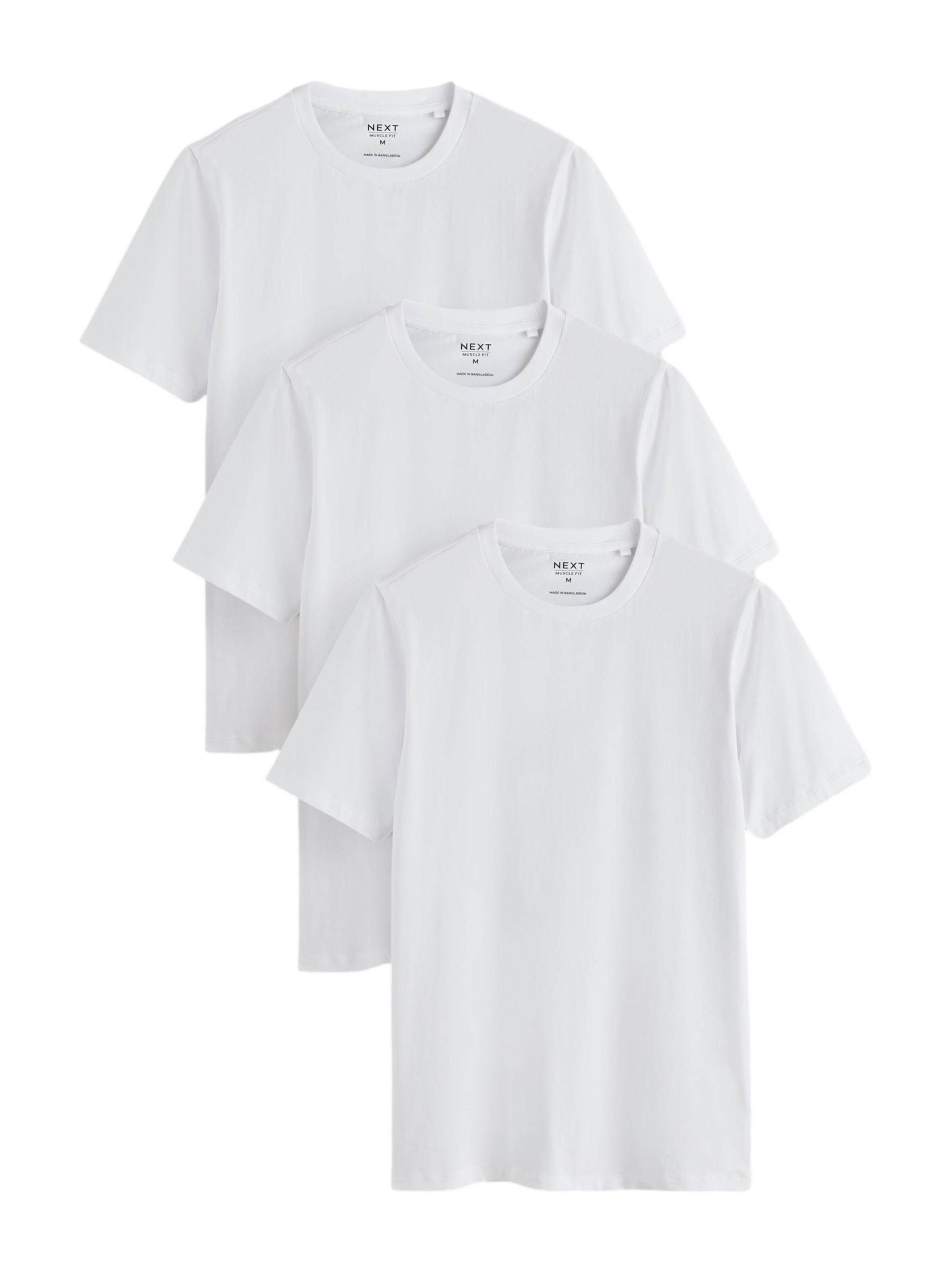 T-Shirt Next en blanc : devant