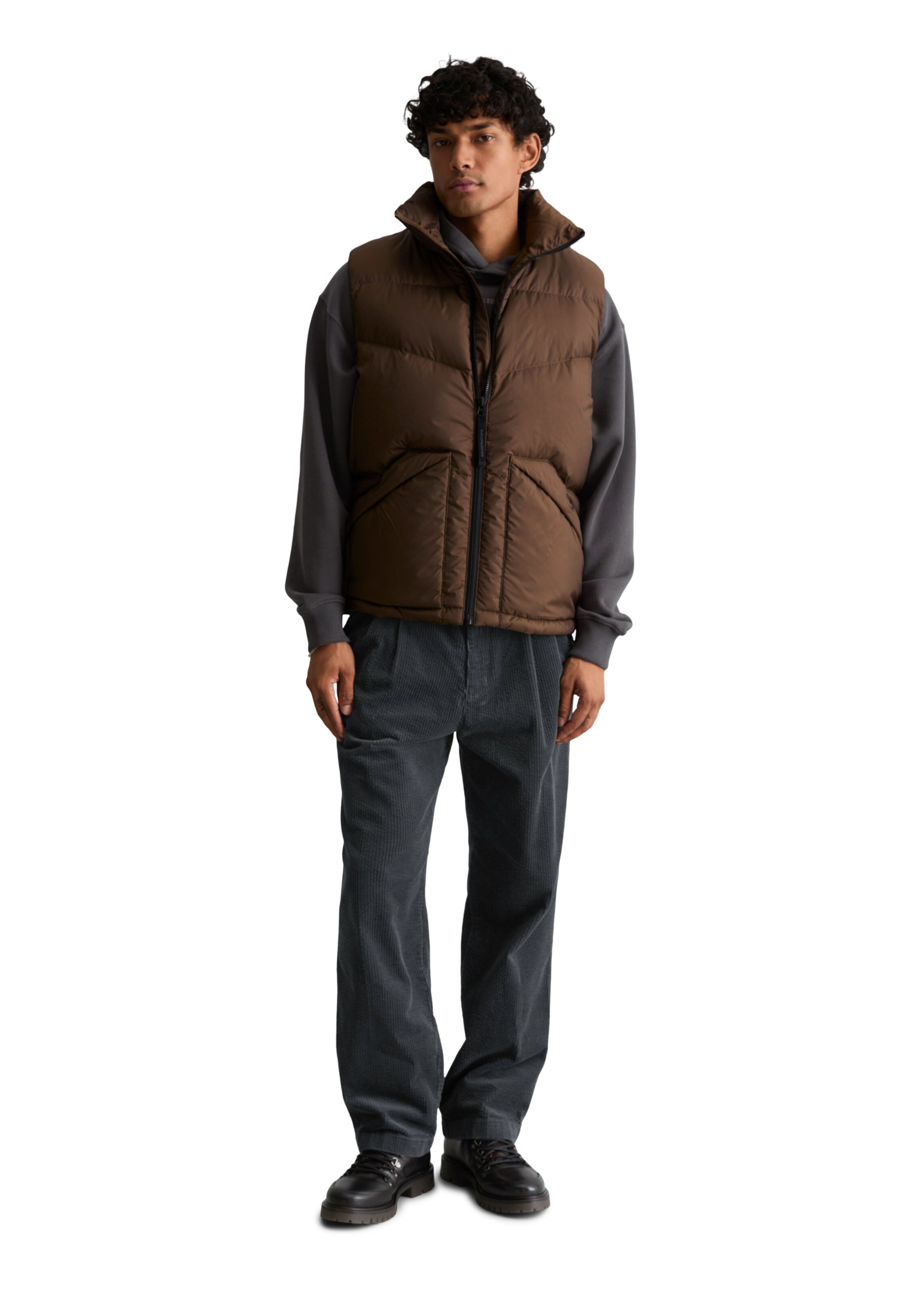 Gilet Marc O'Polo DENIM en marron : devant