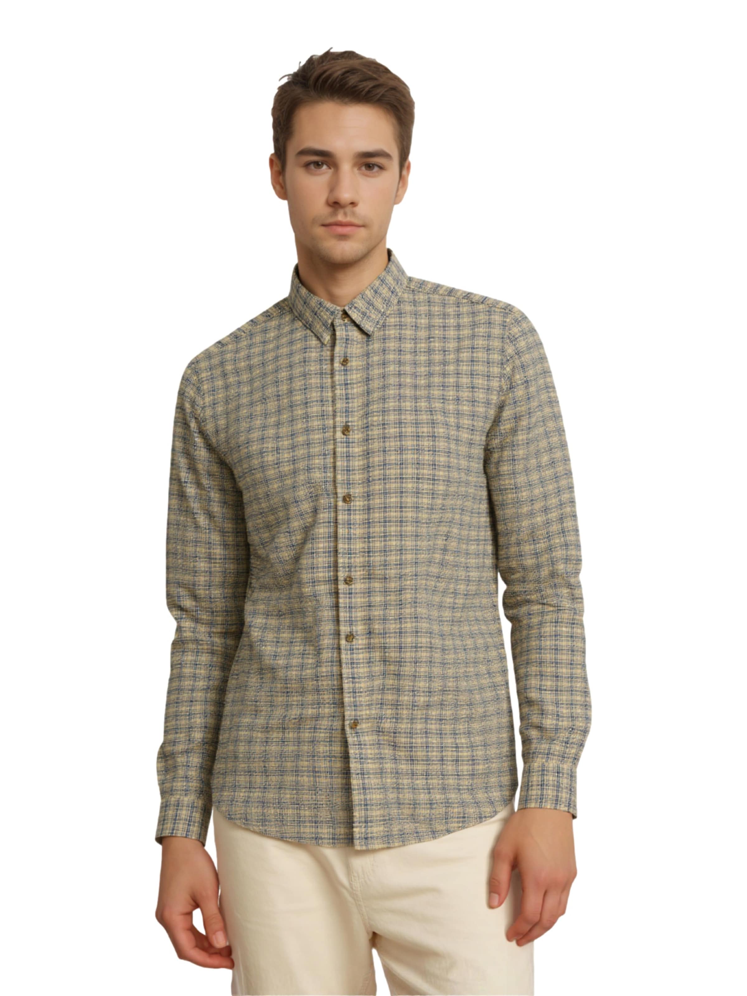 Slim fit Camicia 'Gudmund' di Only & Sons in beige: frontale