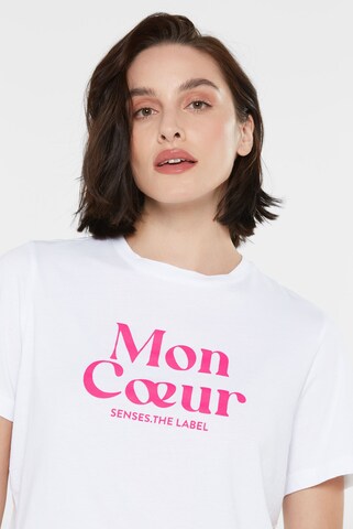 SENSES.THE LABEL T-Shirt 'TUL:IP' in Weiß