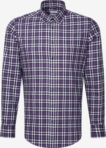 SEIDENSTICKER Business Shirt ' Shaped ' in Purple: front