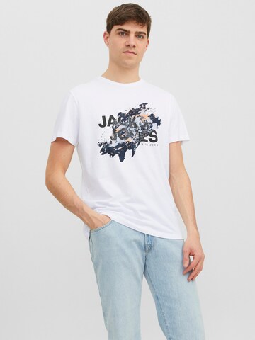 JACK & JONES T-Shirt 'Nelson' in Weiß: Vorderseite