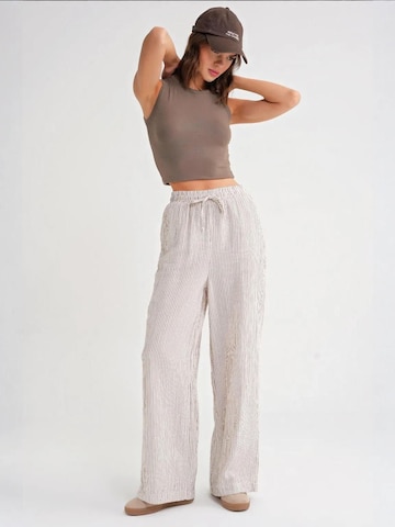 Wide leg Pantaloni di MixRay in marrone