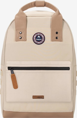 Cabaia Backpack 'Old School' in Beige: front