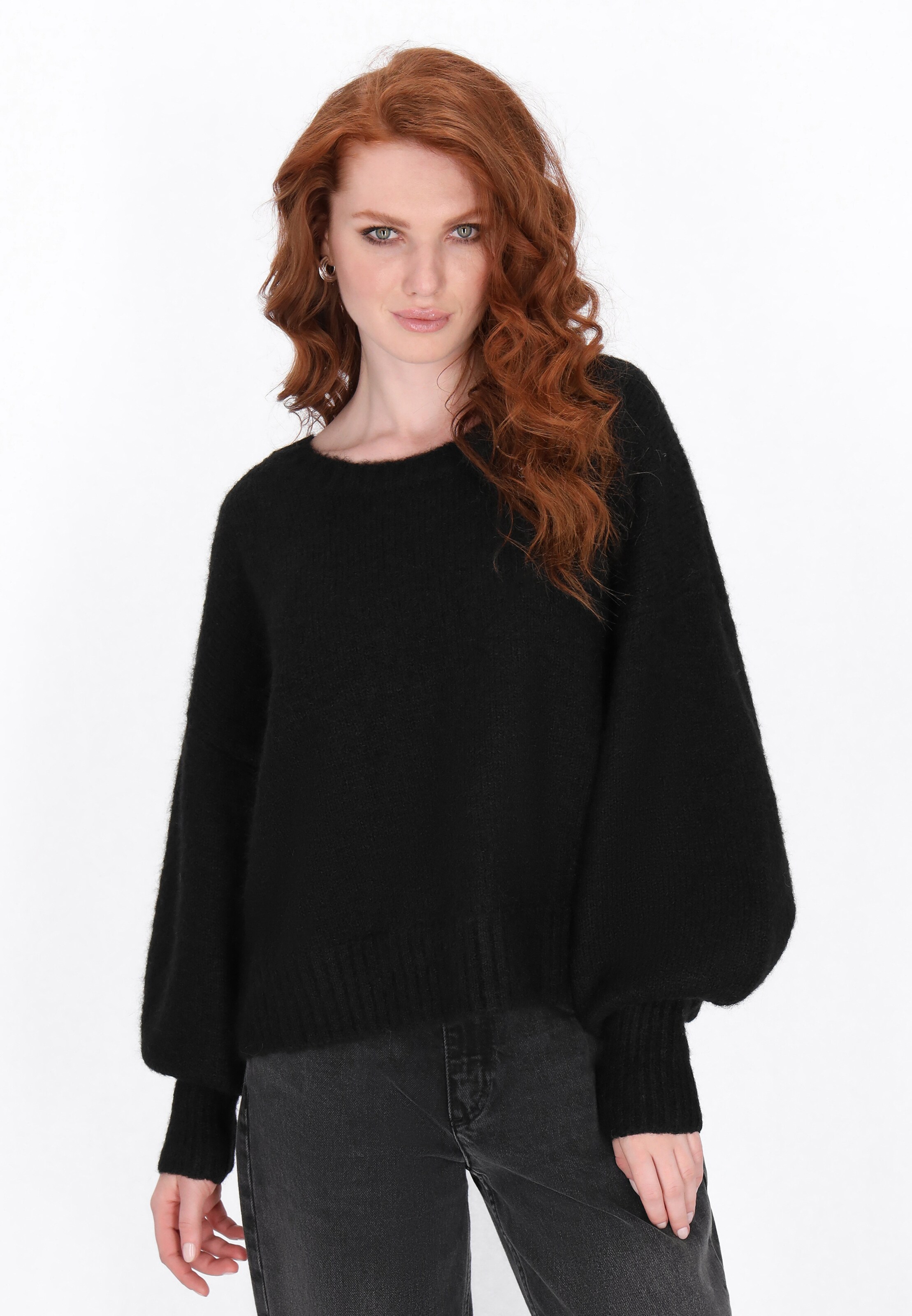 Pull-over DreiMaster Vintage en noir : devant