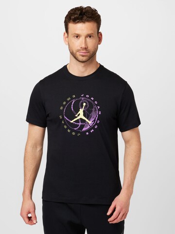 T-Shirt fonctionnel Jordan en noir : devant