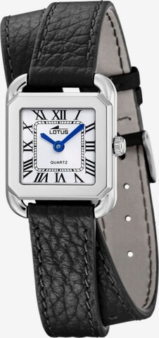 Montre à affichage analogique Lotus en noir : devant