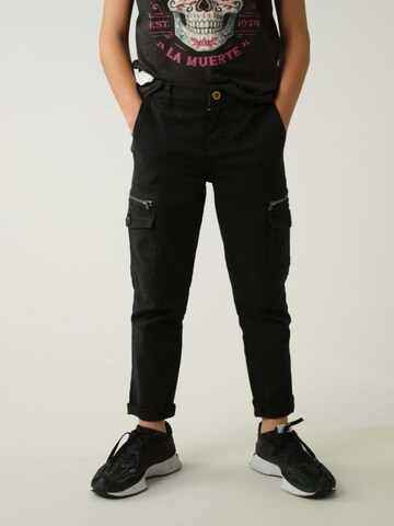 Coupe slim Pantalon 'Danakil' Deeluxe en noir : devant