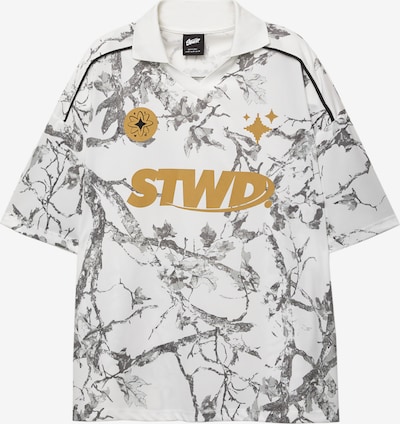 Pull&Bear Paita 'STWD' värissä kameli / vaaleanharmaa / musta / valkoinen, Tuotenäkymä