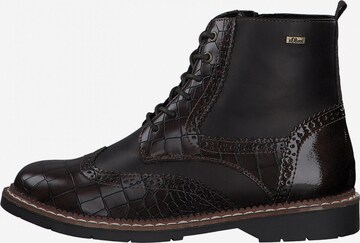 s.Oliver Lace-up bootie in Brown