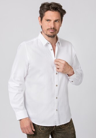 STOCKERPOINT Comfort fit Button Up Shirt 'Ernesto' in White: front