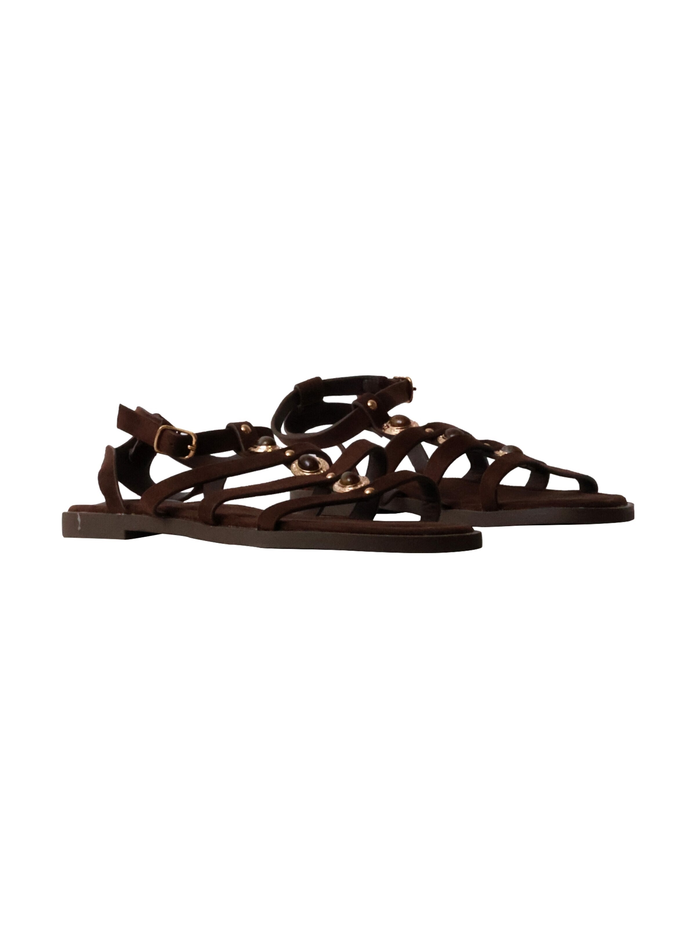 Super Mode - Sandalias 'Flache Riemchensandalen von Joalice' en marrón