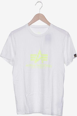 ALPHA INDUSTRIES T-Shirt M in Weiß: predná strana