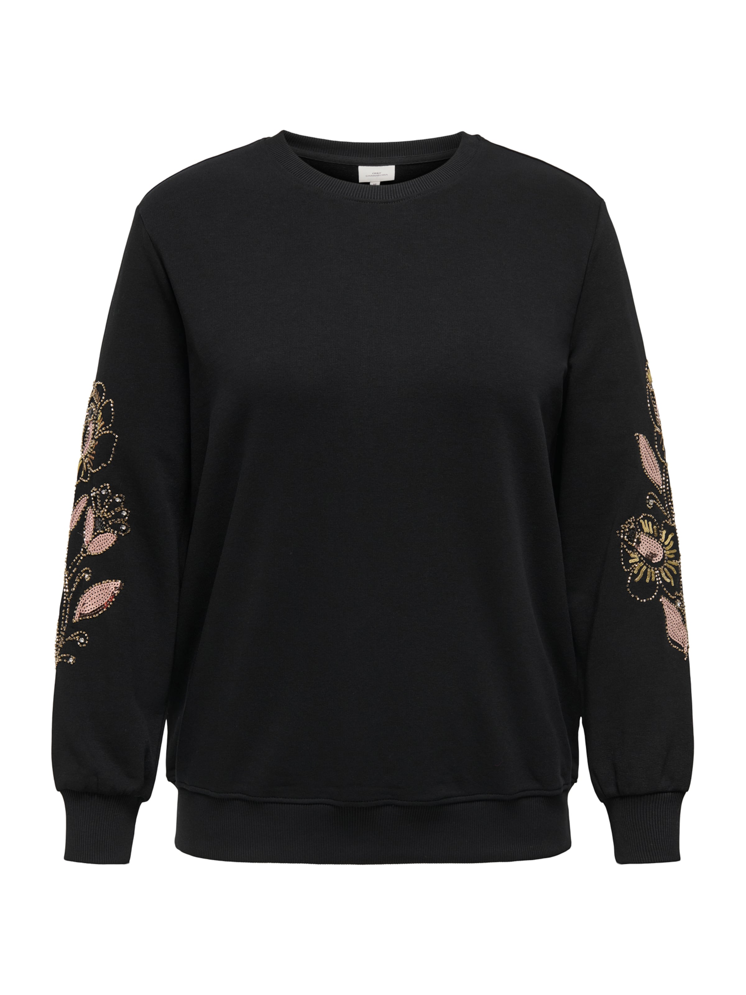 ONLY Carmakoma Sweatshirt 'CARTERESA' in Black: front