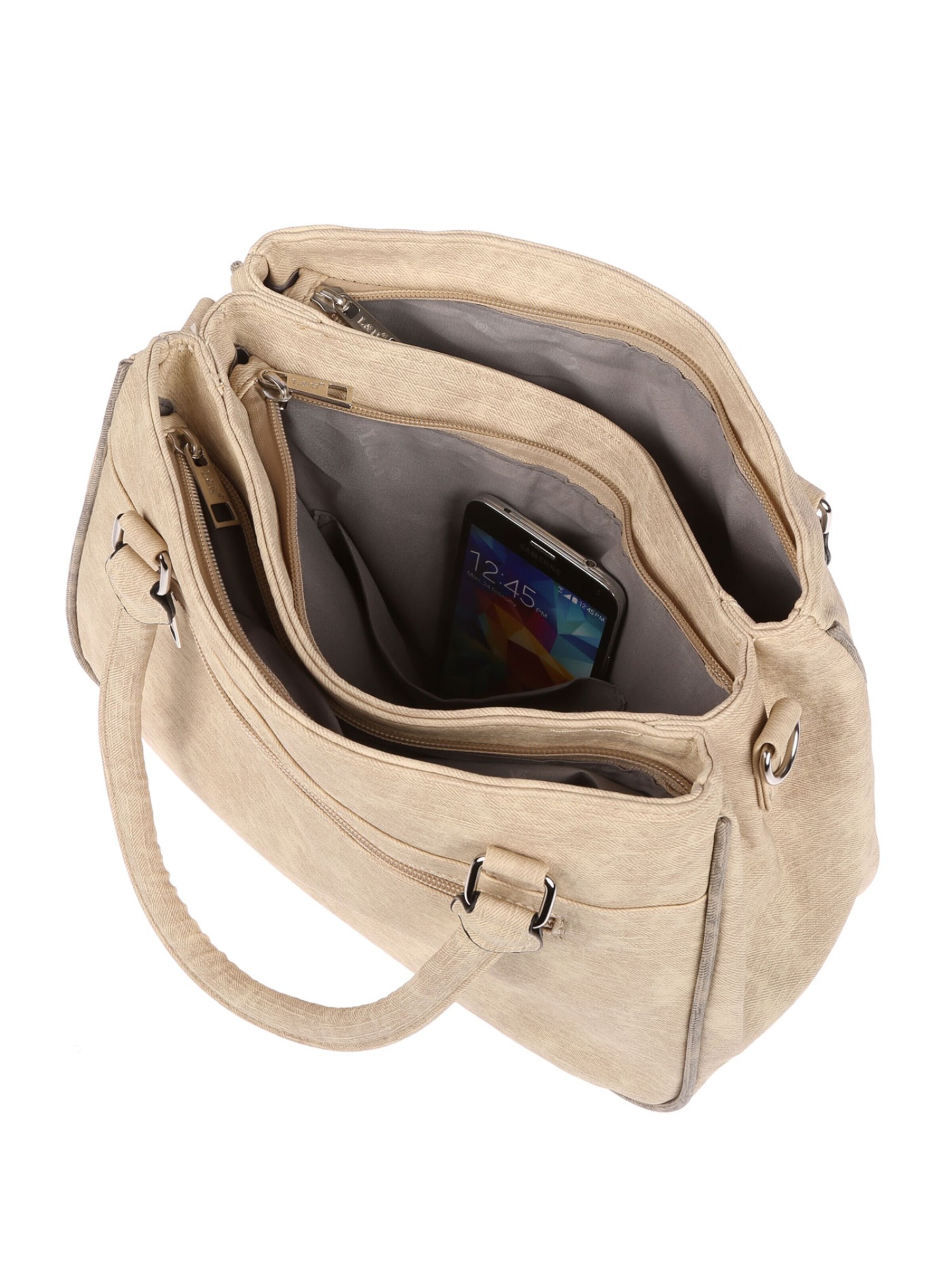 Christian Wippermann Handtasche 'Große Damen Tasche Umhängetasche Schultertasche'‌‌‌‌‌‌‌‌‌‌ in Beige