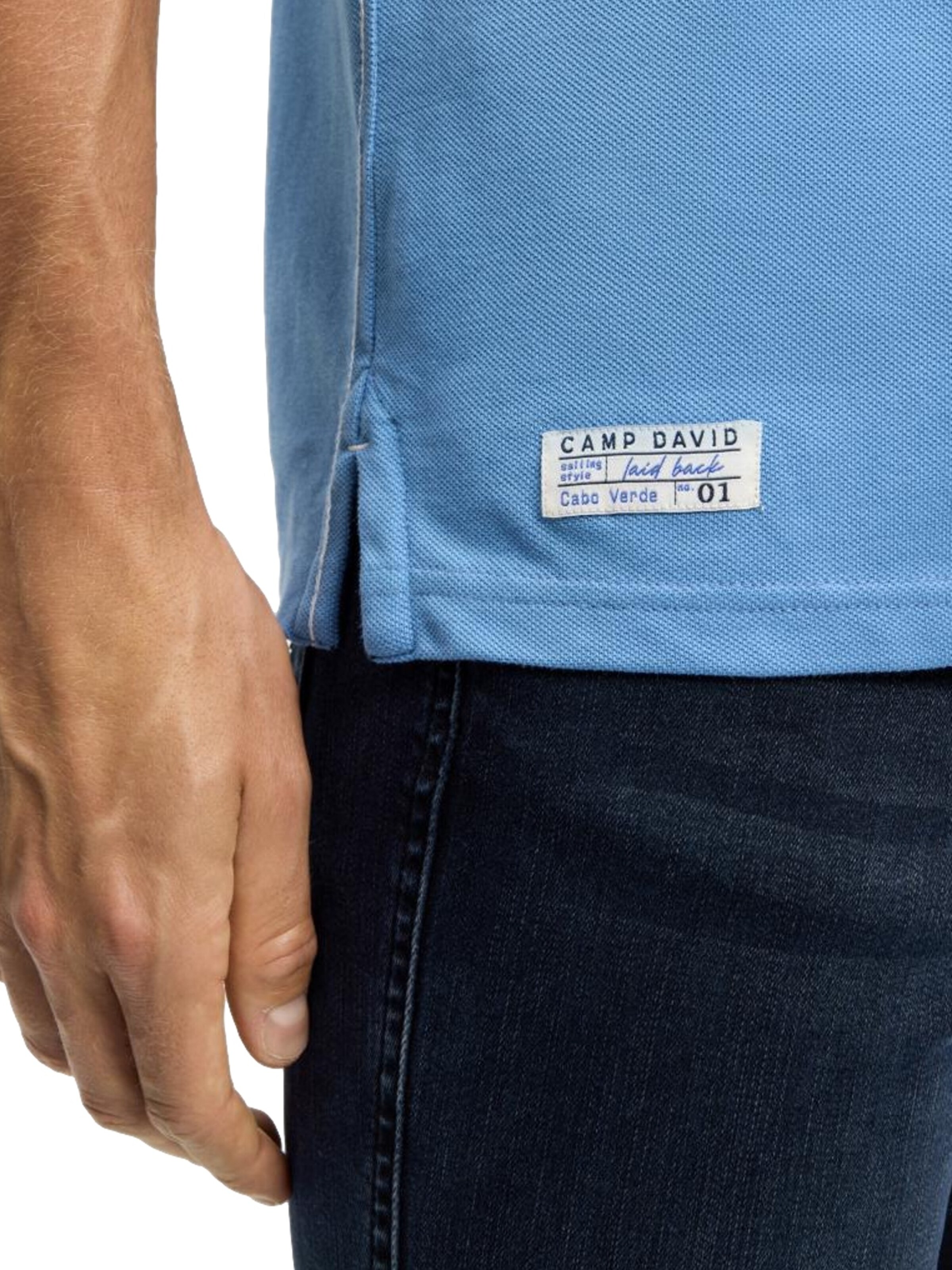 CAMP DAVID Poloshirt in Blau