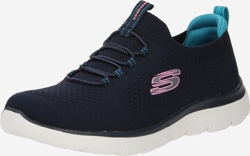 Slip on 'SUMMITS' SKECHERS en bleu : devant