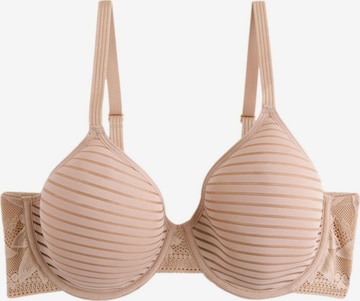 NextBustier Grudnjak - bež boja: prednji dio