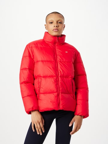 Tommy Jeans Winter Jacket in Red: front