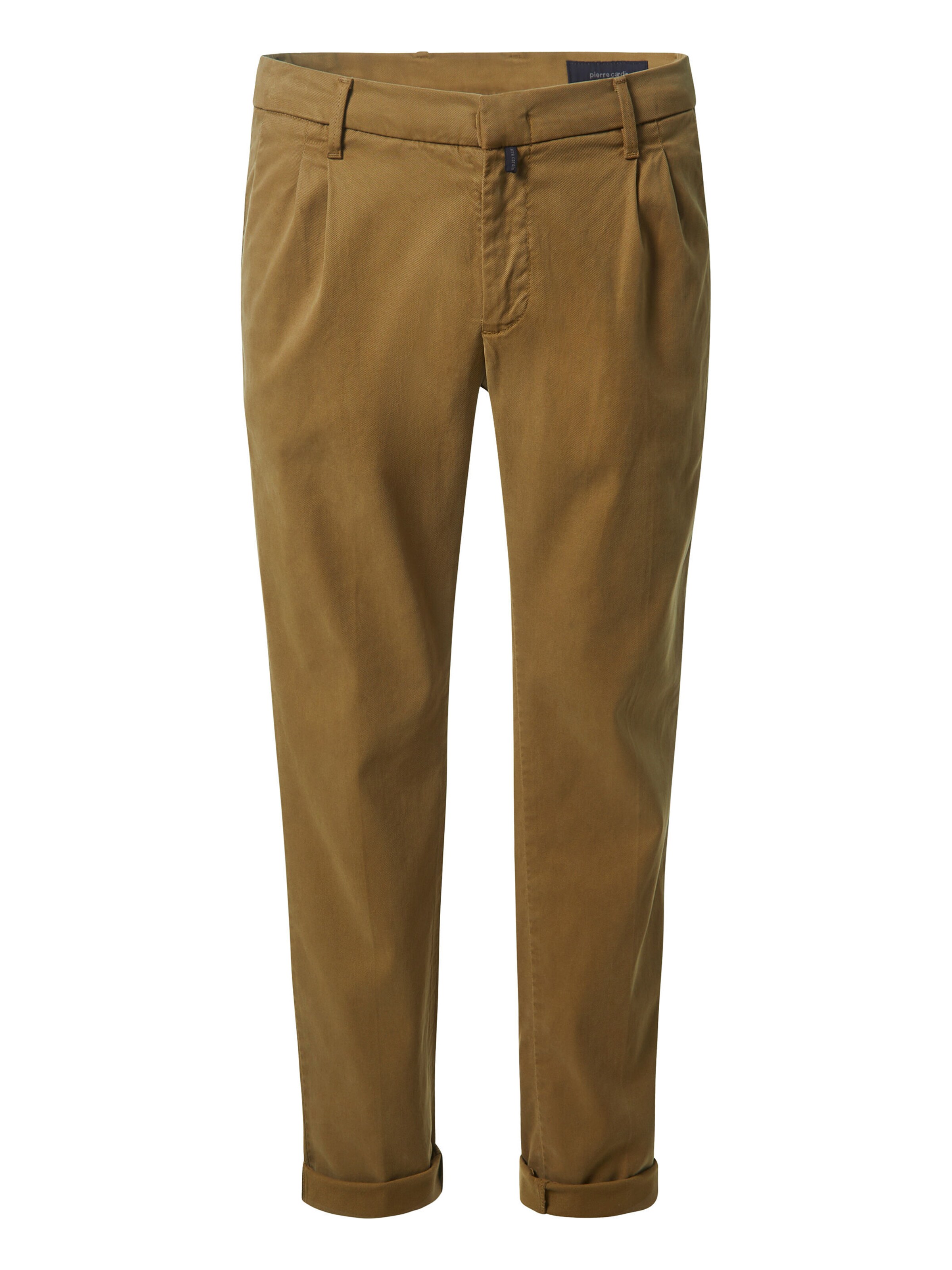 Effilé Pantalon chino 'Chatou' PIERRE CARDIN en marron : devant